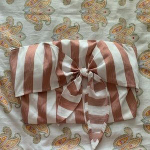 Stripped Padded Crop Top